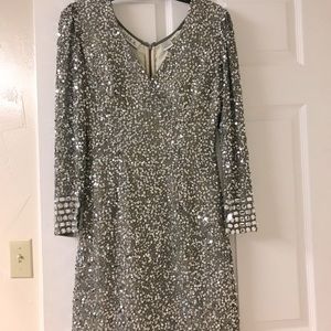 Silver Sequin Dress
